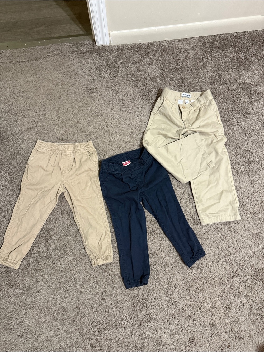 Wrangler Kids Pants Trio - Navy and Khaki Mix